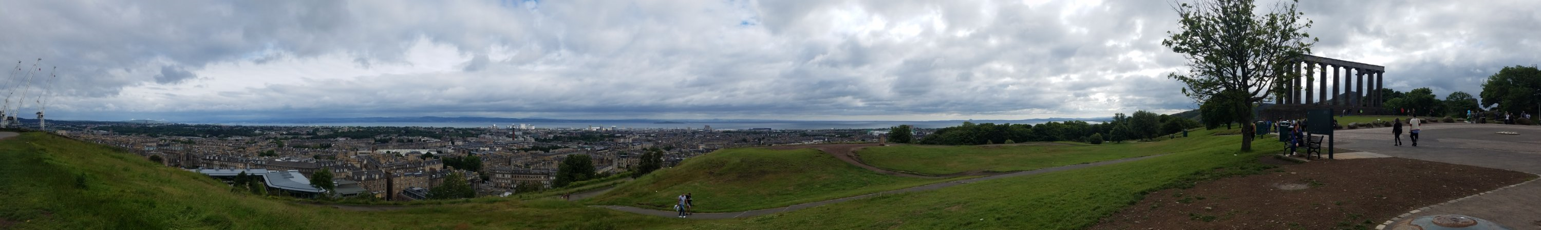 The view to the north of Calton Hill. You can see our hotel from here (barely) but more importantly you can see all the way over the Firth of Forth to Fife.